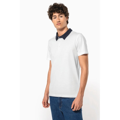Polo de homem jersey bicolor